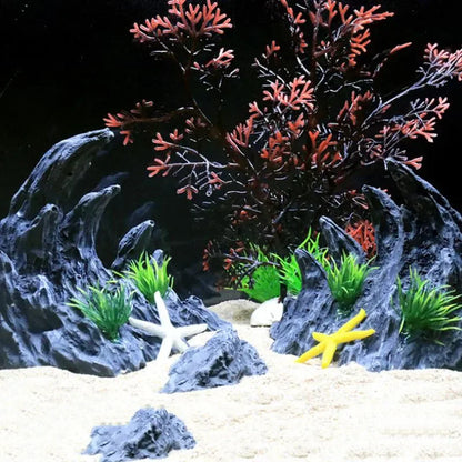 Resin Aquarium Decoration. For Fish Tanks. Simulated Canyon Ornament Acuario Rocks. Fish Decor 2pcs