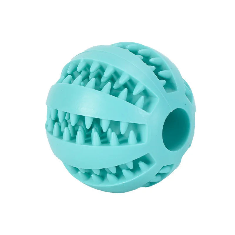 Pet Food and Treat Feeder. Dog Ball, Nontoxic, Bite Resistant Interactive Chew Toy. Teeth Cleaning Ball.