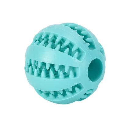 Pet Food and Treat Feeder. Dog Ball, Nontoxic, Bite Resistant Interactive Chew Toy. Teeth Cleaning Ball.
