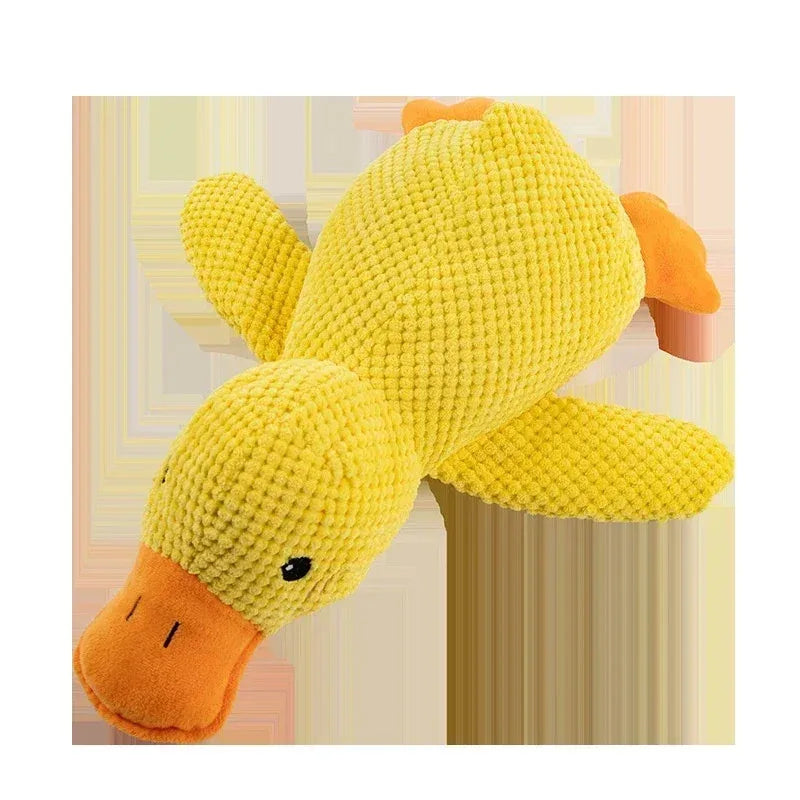 Pet Plush Toy. Calming Duck Companion. Sleeping Duck Toys. Chew Toy. Durable, Squeaky for Puppy Pet Teeth Cleaning, Chew Pet Toy