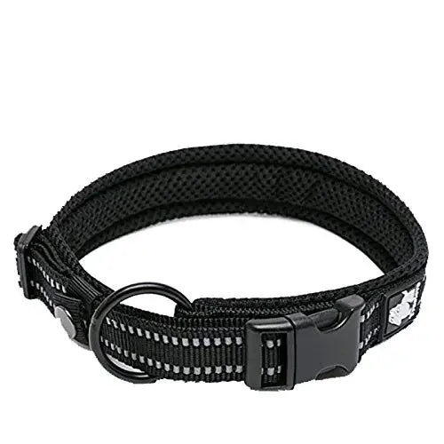 Truelove Pet Dog Collar Nylon Adjustable Webbing Padded, Reflective, Durable, Heavy Duty