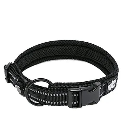 Truelove Pet Dog Collar Nylon Adjustable Webbing Padded, Reflective, Durable, Heavy Duty