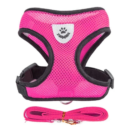 Cat Harness Vest. Walking Lead Leash For Puppies & Cats. Collar Polyester. Adjustable Mesh Harness For Small Medium Pets
