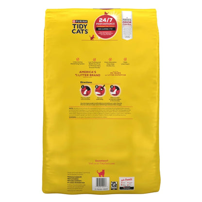 Multi-Cat, Non-Clumping Cat Litter. 48lb Odor Control, Low Dust Clay Litter 24/7 Performance ,Moisture Absorption Fresh Scent