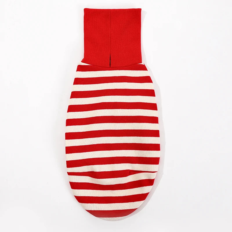 Pet Casual Red Striped Clothing. New Italian Greyhound Spring Summer Dog Clothes.