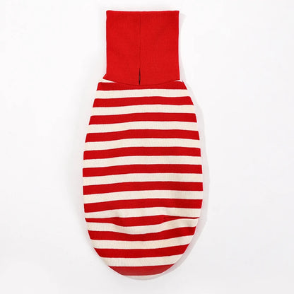Pet Casual Red Striped Clothing. New Italian Greyhound Spring Summer Dog Clothes.