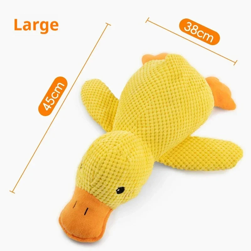 Pet Plush Toy. Calming Duck Companion. Sleeping Duck Toys. Chew Toy. Durable, Squeaky for Puppy Pet Teeth Cleaning, Chew Pet Toy