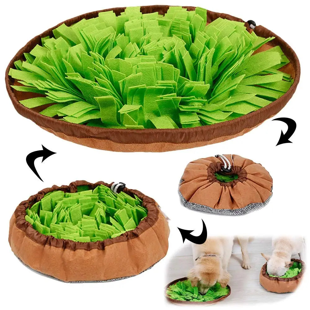Pet Snuffle Mat for Dogs, Interactive Feed Game for Boredom, Encourages Natural Foraging Skills for Cats/Dogs Bowl