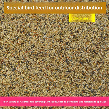 Wild Bird Seed, Small Size. Natural Wildfield Sparrow Food Grain for Wild Bird Feeding. Special Grain Food for Birds
