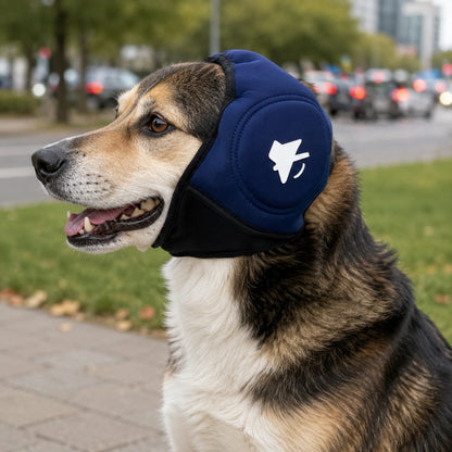 Dog Ear Muffs Autumn And Winter Keep Warm Headgear Noise Reduction Emotion Soothin Hat Neck Cover Prevent Fright Adjustable