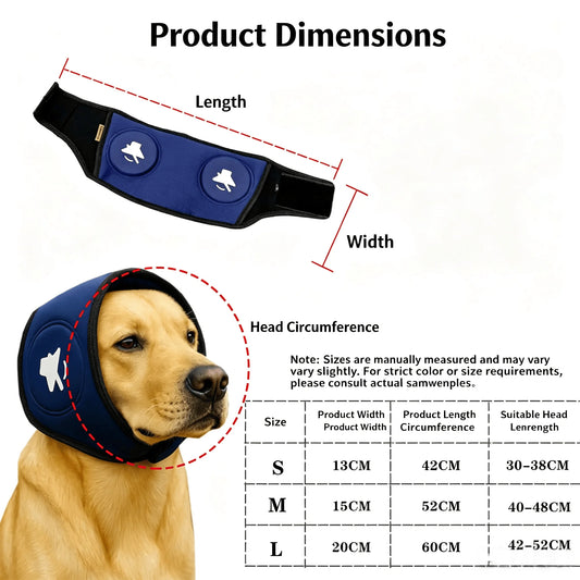 Dog Noise Cancelling Earmuffs. Windproof, Anxiety Relief Ear Covers for Pets. Noise Isolation. Travel Ear Muffs.