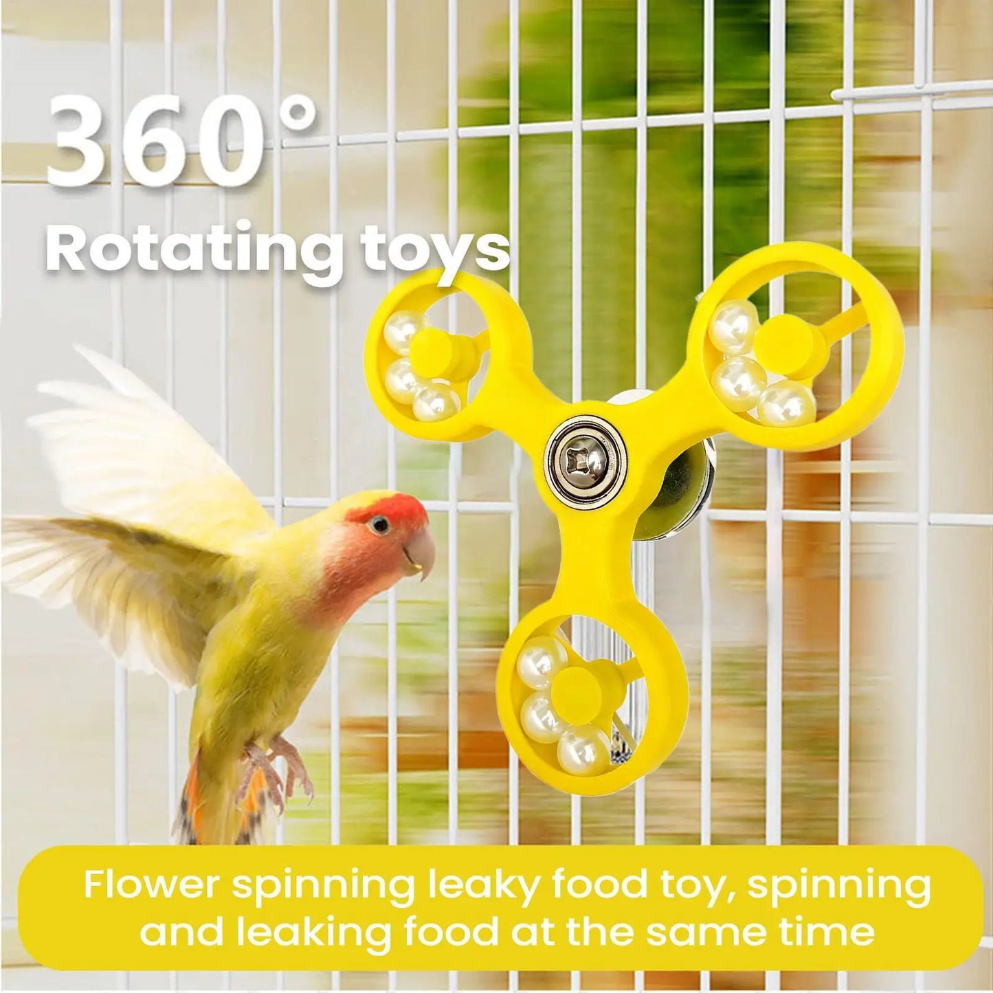 Chewing Bird Toys, Parrot Toys, Spinner Windmill Bird Toys, Parrot Interactive Toys For Relaxation, Birdcage Accessories