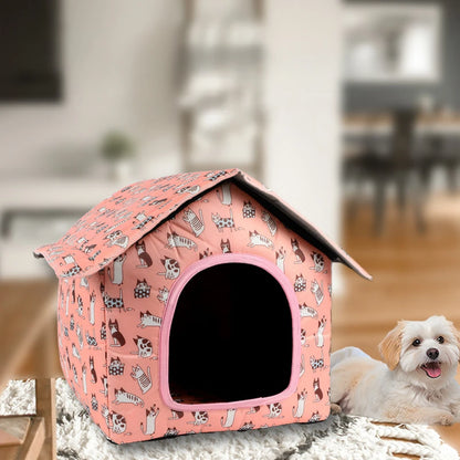 Water-resistant, Foldable and Detachable Pet House. Ideal for Cats/Dogs in Outdoor Environments.