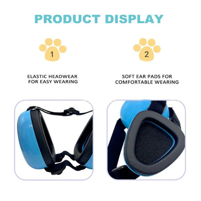 Dog Ear Muffs. Noise Protection, Hearing Protection. Muffles Thunder, Vacuum, Fireworks, Comfortable Pet Earmuffs