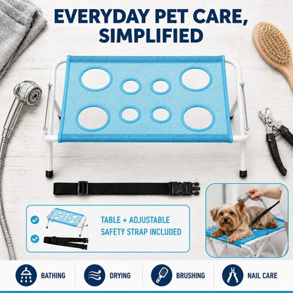 Dog Grooming Hammock, Foldable Cats Pet Paw, Bathing Wash Hammock Stand. Mesh Bath Support for Nail Trimming, Bathing, Grooming