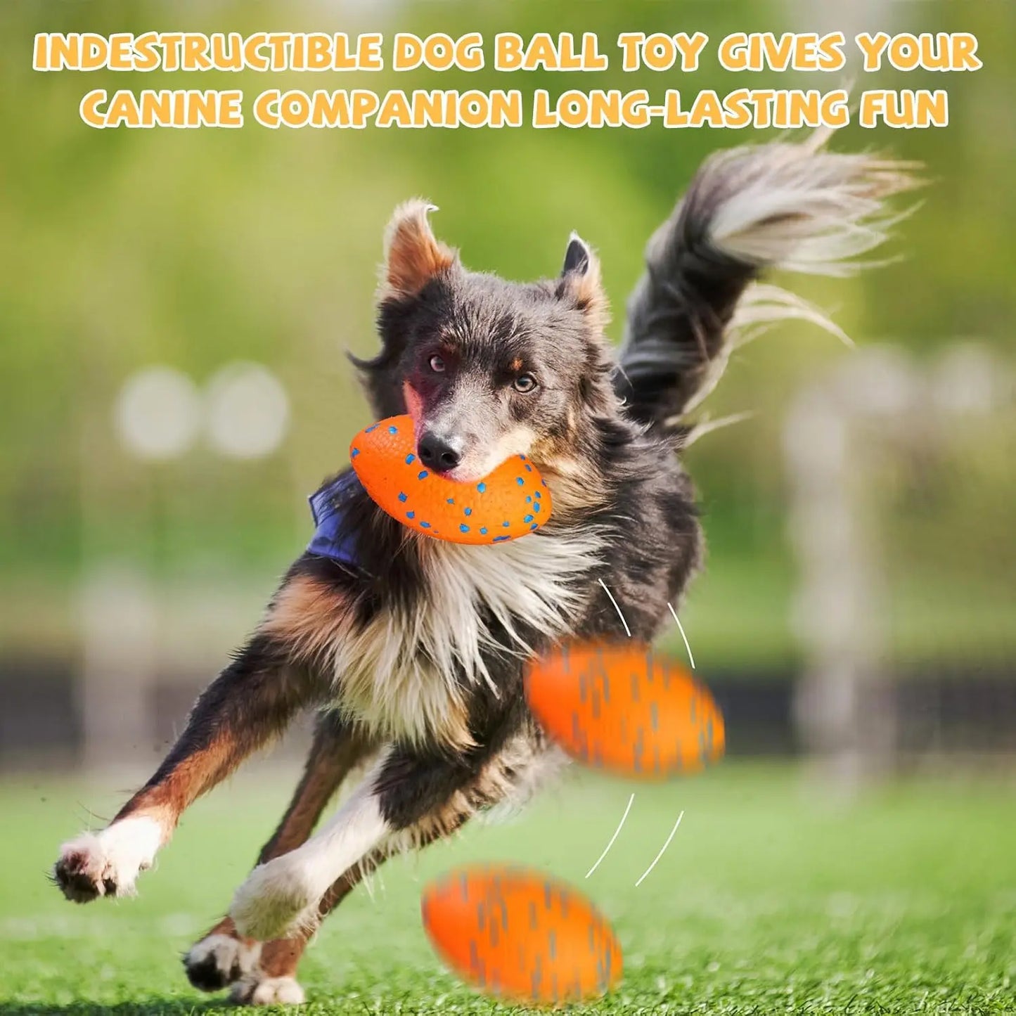 Dog Ball for Aggressive Chewers. Tough Large Indestructible Dog Footballs. Outdoor Floating,Fetch Game Pets Toys