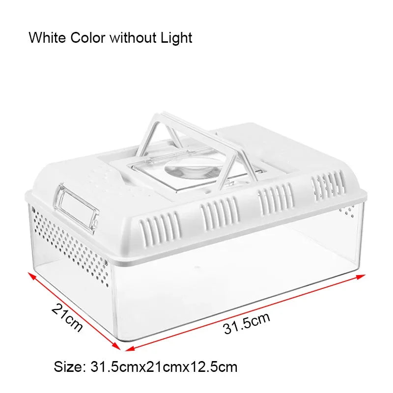 Outdoor Reptile Pet Breeding Box. Crawling Pet Feeding Box. Lizard, Silkworm, Scorpion, Beetles. Insect Box Pet House, Acrylic Cage