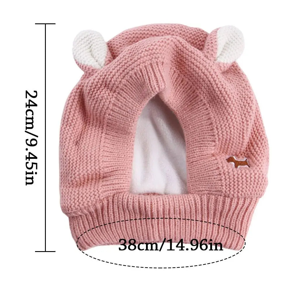 Quiet Dog Ear Muffs. Noise Protection. Pet Ear Covers. Knitted Hat. Anxiety Relief, Winter Warm Earmuffs For Medium Large Dogs. New