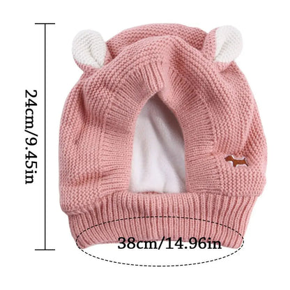 Quiet Dog Ear Muffs. Noise Protection. Pet Ear Covers. Knitted Hat. Anxiety Relief, Winter Warm Earmuffs For Medium Large Dogs. New