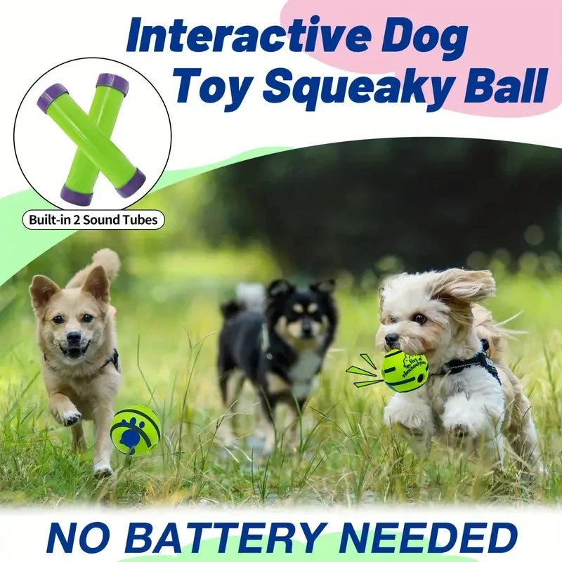 Funny Interactive Giggle Ball - Balls for Dog IQ Training, Pet Interactive Toy, Stimulating Play, Mental Stimulation, and Exercise