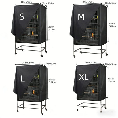 Oxford Cloth Bird Cage Cover - Light-Blocking, Ventilated, Waterproof & Dustproof, Night Pet Bird Cage Protective Cover