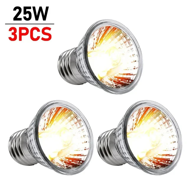1-10PCS 25/50/75W UVA+UVB Reptile Lamp Bulb. Turtle Basking UV Light Bulbs. Heating Light ,Full Spectrum Sunlamp for Amphibians