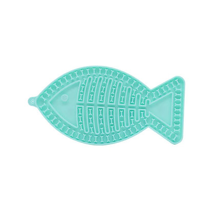 Silicone Pet Licking Mat. Cat Anti-choking With Slow Food Bowl. Puppy Bath Distracted Licking Plate.