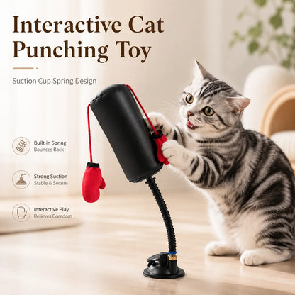 Cat Boxing Toy - Multi-functional Cat Stimulation  for Self-Entertainment and Relaxation - Interactive Cat Toy