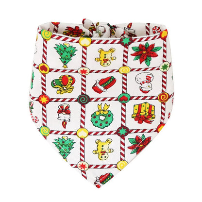 Christmas Dog Bandanas. Christmas Tree and Santa Claus Dog Scarf for Boys and Girls Holiday Bandana for Cats & Dogs