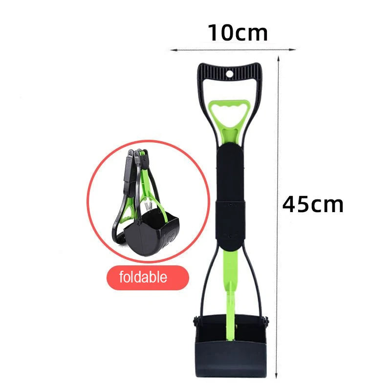 Thickened plastic Foldable Long Handle Pet Pooper Scooper, Outdoor Dog Waste Picker.