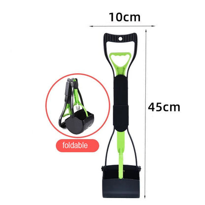 Thickened plastic Foldable Long Handle Pet Pooper Scooper, Outdoor Dog Waste Picker.
