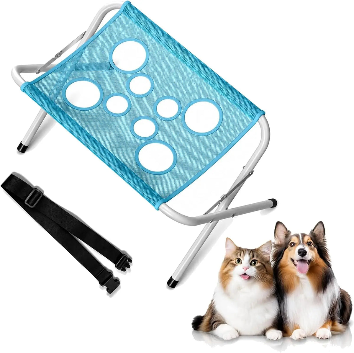 Dog Grooming Hammock, Foldable Cats Pet Paw, Bathing Wash Hammock Stand. Mesh Bath Support for Nail Trimming, Bathing, Grooming
