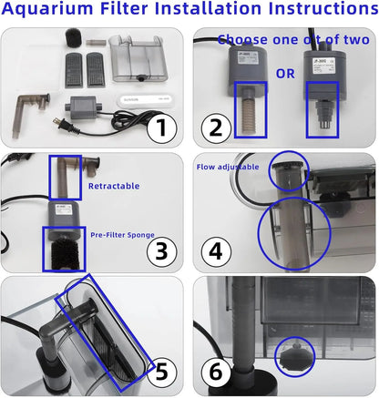 5 Gallon Glass Aquarium Kit with Filter, Light & Lid - Perfect Betta Fish Tank Starter Set