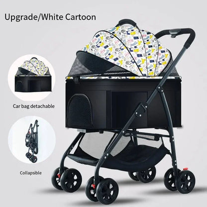Pet Strollers, 3in1 Lightweight, Foldable, Specifically Designed for Walking Dogs. Medium-sized Small Dogs and Cats