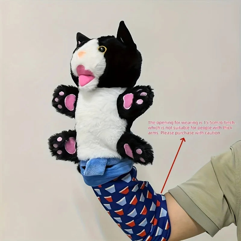 Interactive Cat Wrestling Puppet Toy with Poseable Limbs, Plush Stuffed Animal for Indoor Play. Durable & Safe cat/dog toy