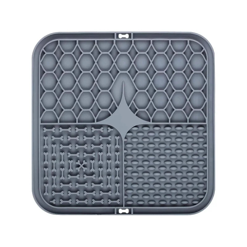 Pet Lick Silicone Mat. Dogs Slow Food Plate for Dog Bathing Distraction. Silicone Dog Sucker, Food Training Dog Feeder