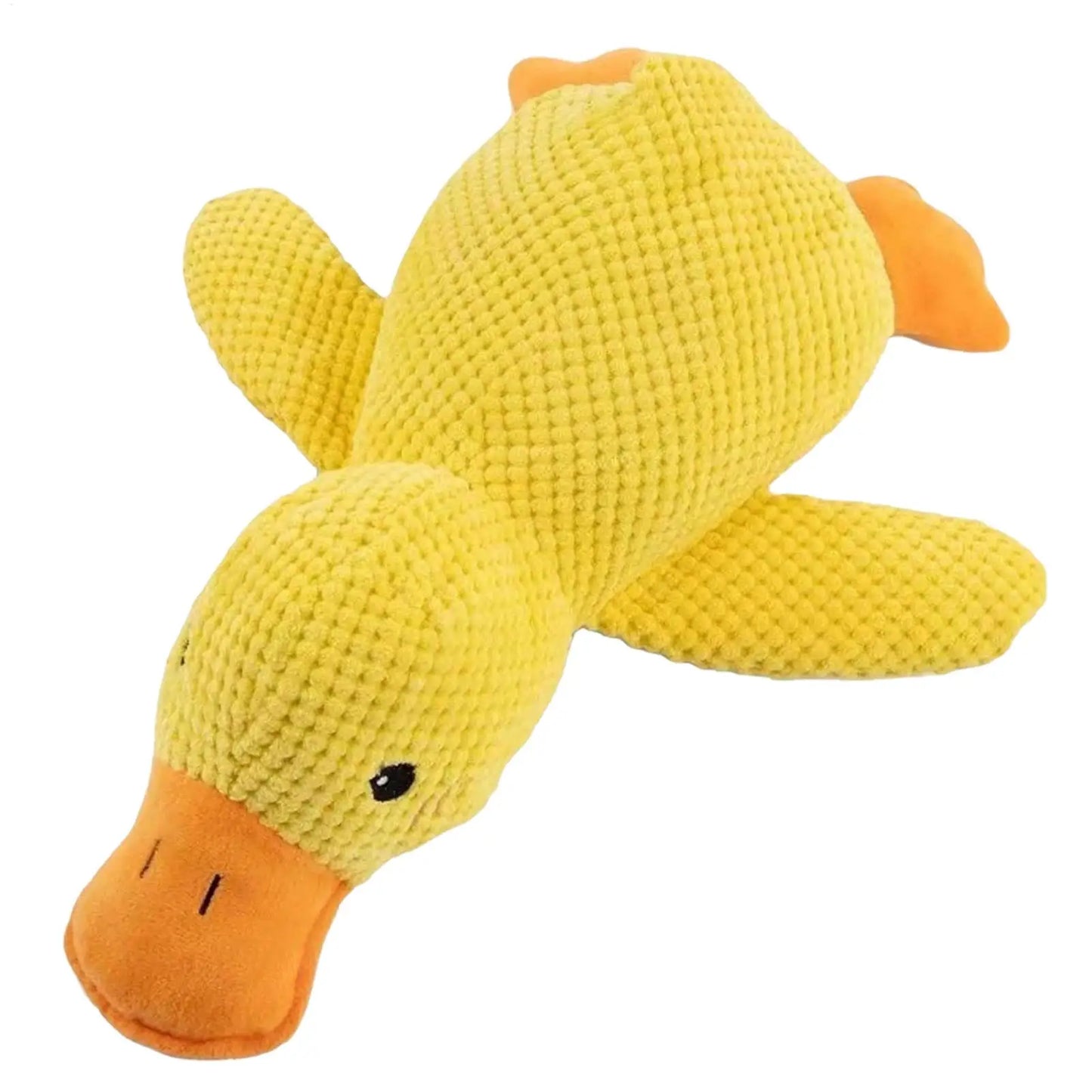 Duck dog toy, chew resistant, durable dog toy with quacking sound. teeth grinding relief. soft companion for small/large dog
