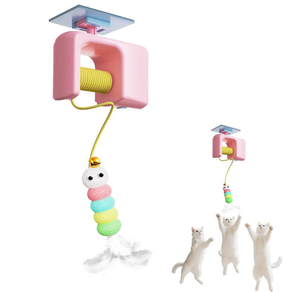 Popular new interactive electric cat toys for hanging inside doors. Automatic cat ball toys for self play.