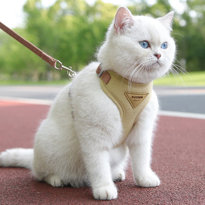 Cat/Puppy Outdoor Walking Supplies. Fashion Pet Harness and Leash Set for Small Dogs/Cats. Breathable, Durable Kitten Harnesses