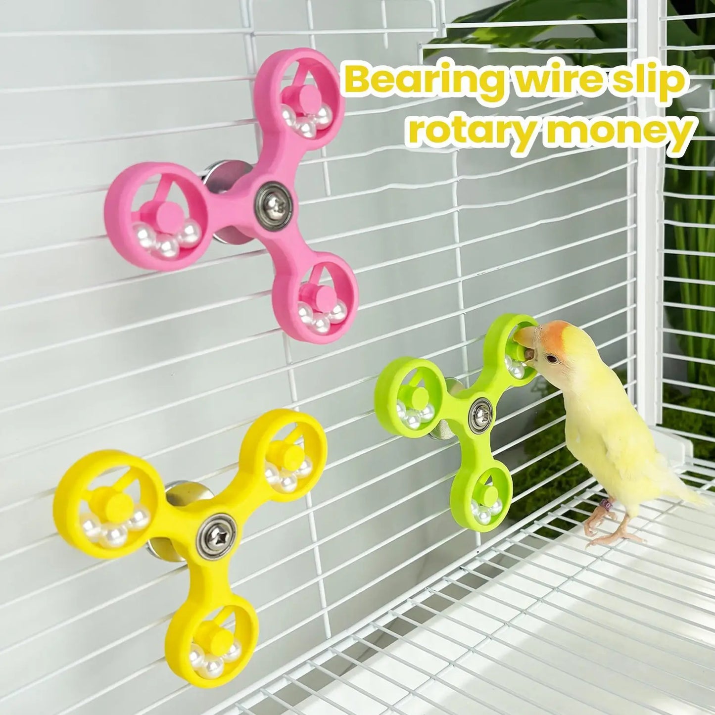 Chewing Bird Toys, Parrot Toys, Spinner Windmill Bird Toys, Parrot Interactive Toys For Relaxation, Birdcage Accessories