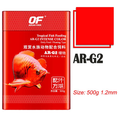 Ocean Free Arowana Feed. Aquarium Fish Food Granule. Increase Color AR-G1 AR-G2
