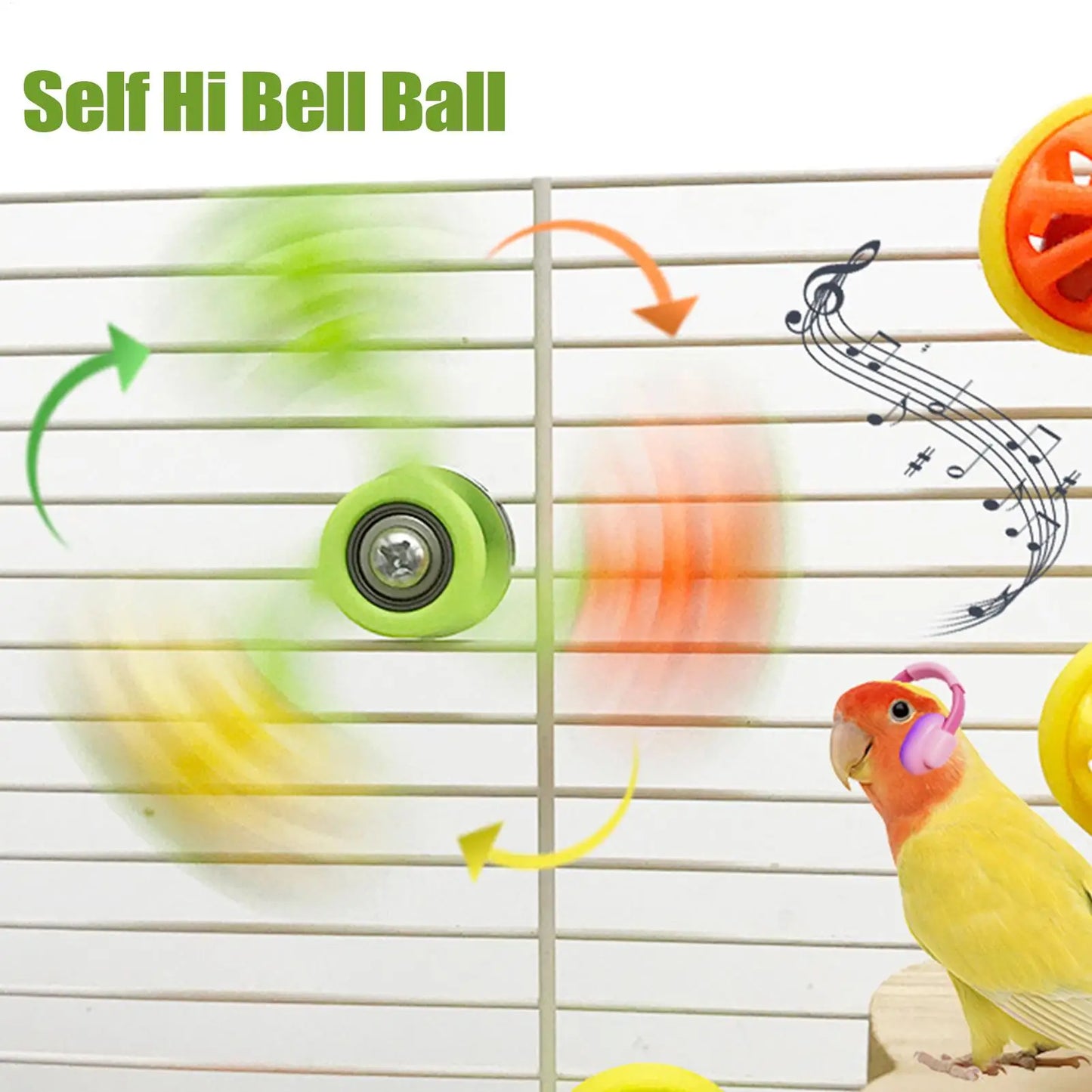 Bird Toys Interactive.  Rotating Windmill Toy. Bird Cage Toy For Parrots Rotating  For Stimulation and Entertainment.