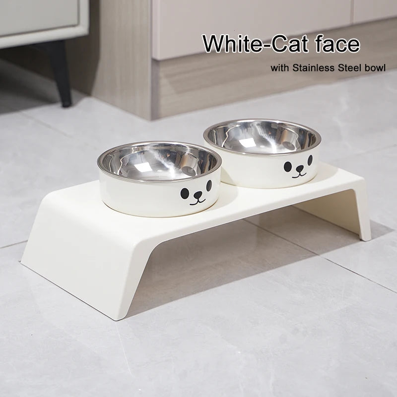 Elevated Dog Feeder Bowls. Raised Stand with Double Stainless Steel Food & Water Bowls For Small ,Medium & Large Dogs & Cats
