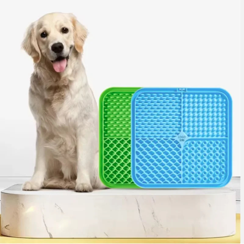 Pet Lick Silicone Mat. Dogs Slow Food Plate for Dog Bathing Distraction. Silicone Dog Sucker, Food Training Dog Feeder