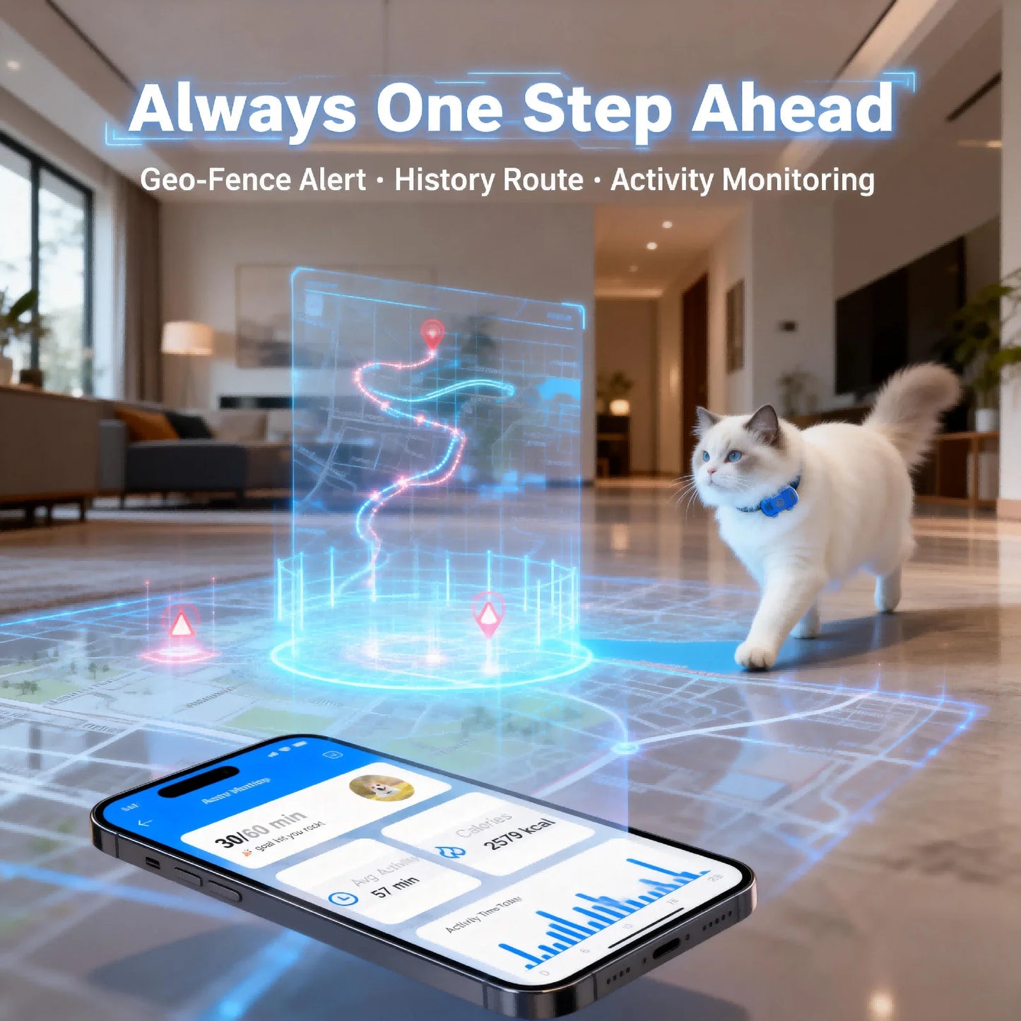 4G GPS Cat and Dog Tracker. Global Real-Time Pet Locator with SIM, WiFi Home Mode, Geo-Fence Alert, Lost Pet Finder, 10+ Days Battery