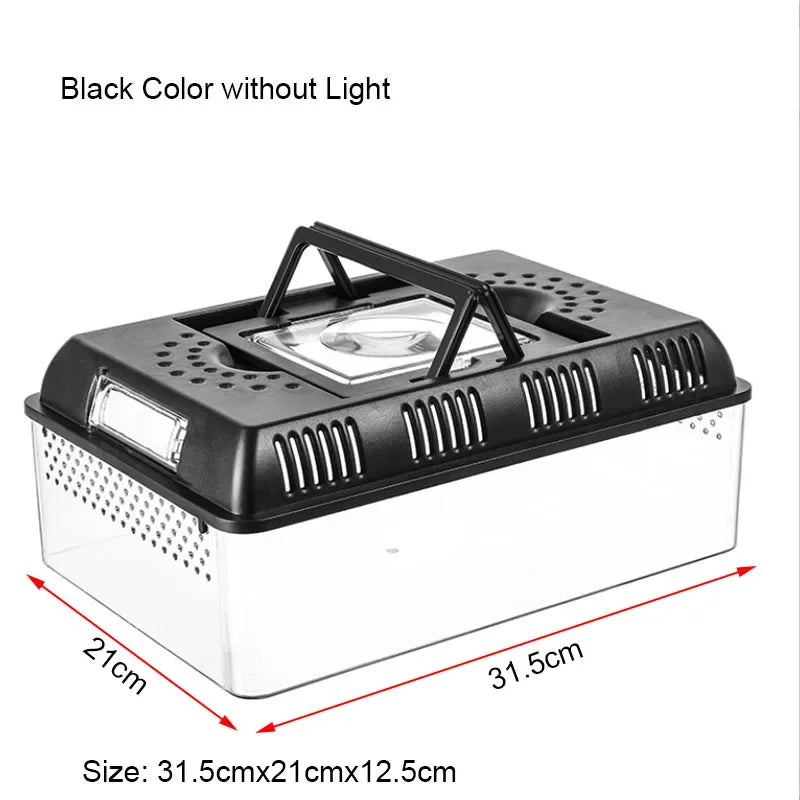 Outdoor Reptile Pet Breeding Box. Crawling Pet Feeding Box. Lizard, Silkworm, Scorpion, Beetles. Insect Box Pet House, Acrylic Cage