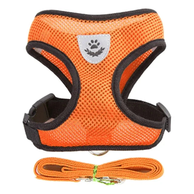 Cat Harness Vest. Walking Lead Leash For Puppies & Cats. Collar Polyester. Adjustable Mesh Harness For Small Medium Pets