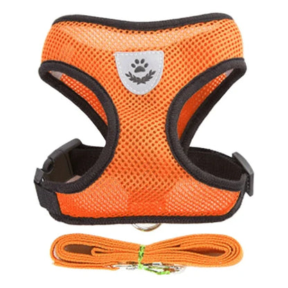 Cat Harness Vest. Walking Lead Leash For Puppies & Cats. Collar Polyester. Adjustable Mesh Harness For Small Medium Pets