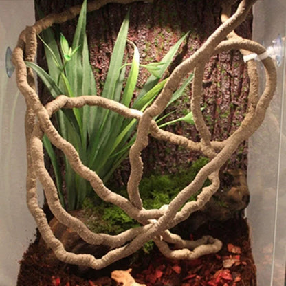 Artificial Reptile Vines. Flexible Fake Hanging Plants for Lizard, Chameleon, Gecko & Snake Climbing Terrarium Decor Habitat