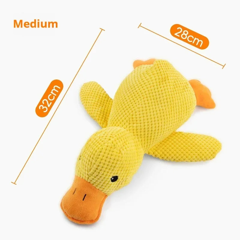 Pet Plush Toy. Calming Duck Companion. Sleeping Duck Toys. Chew Toy. Durable, Squeaky for Puppy Pet Teeth Cleaning, Chew Pet Toy